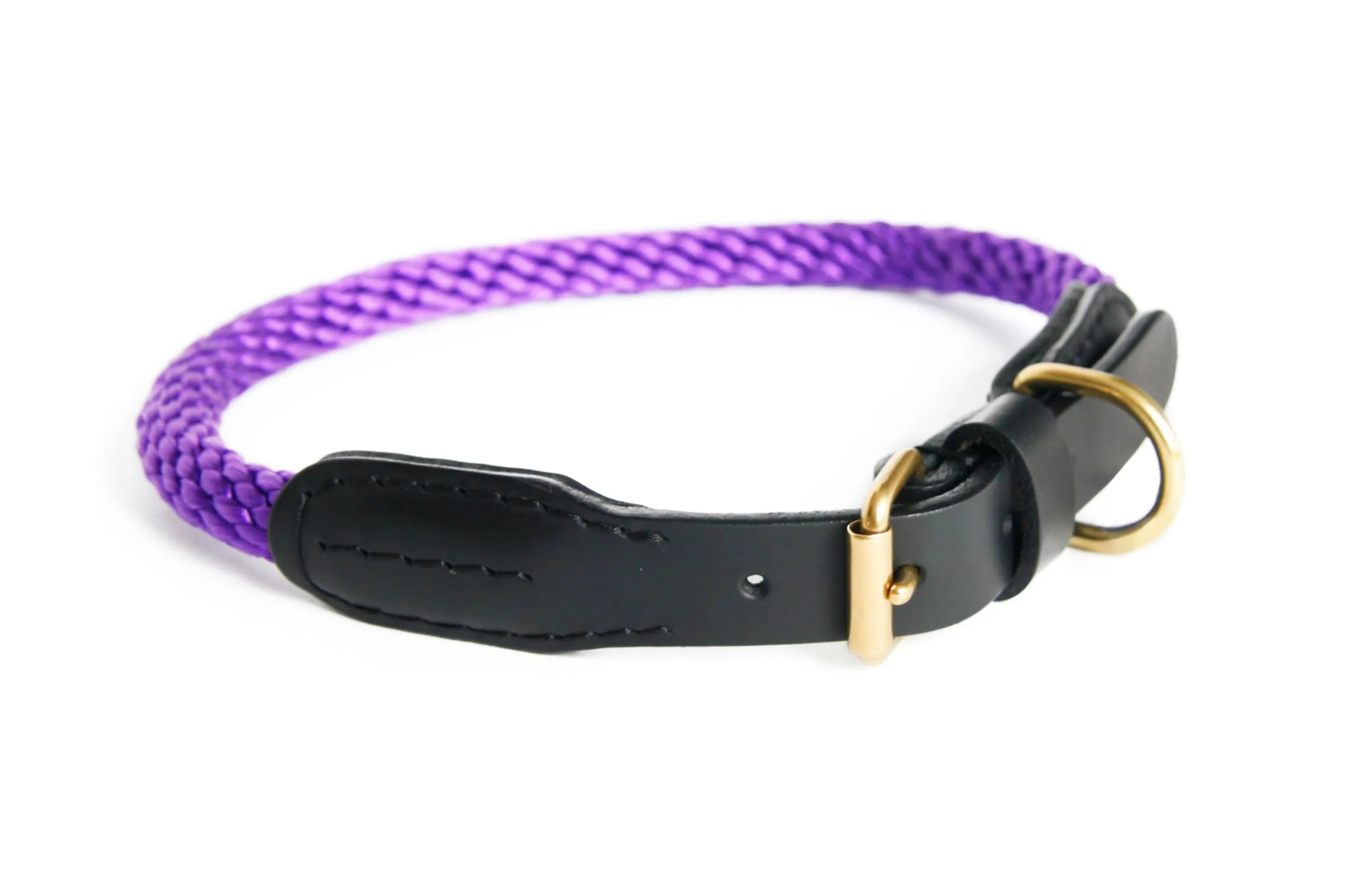 Rope and Leather Collar with Buckle (24 in)