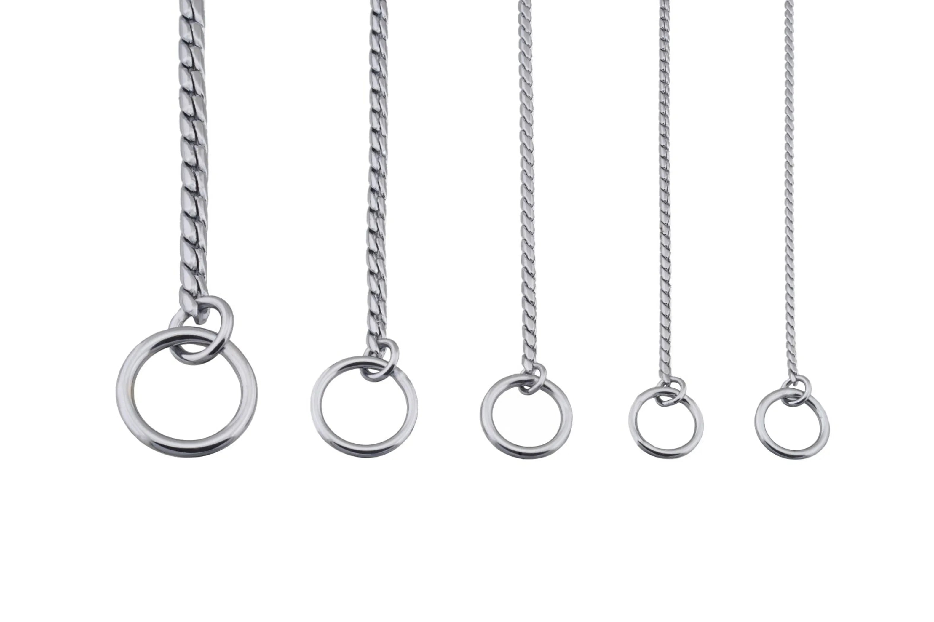 Slip Snake Show Chain Collar (22 in x 3.8mm)