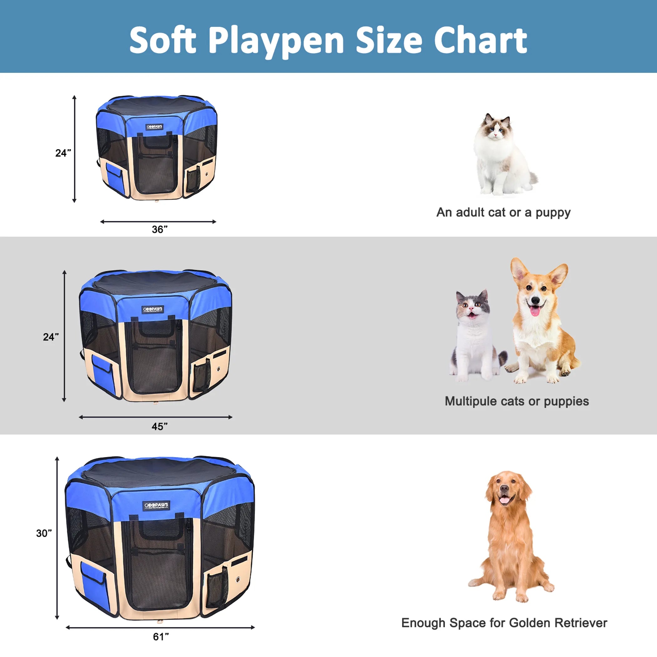 JESPET Pet Dog Playpens 36