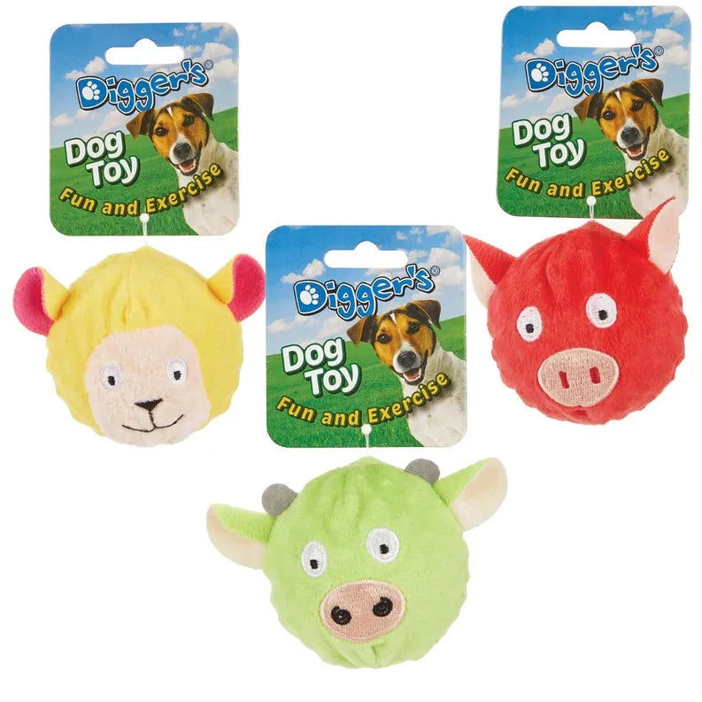 Digger's Latex Spike Ball w Plush Cover