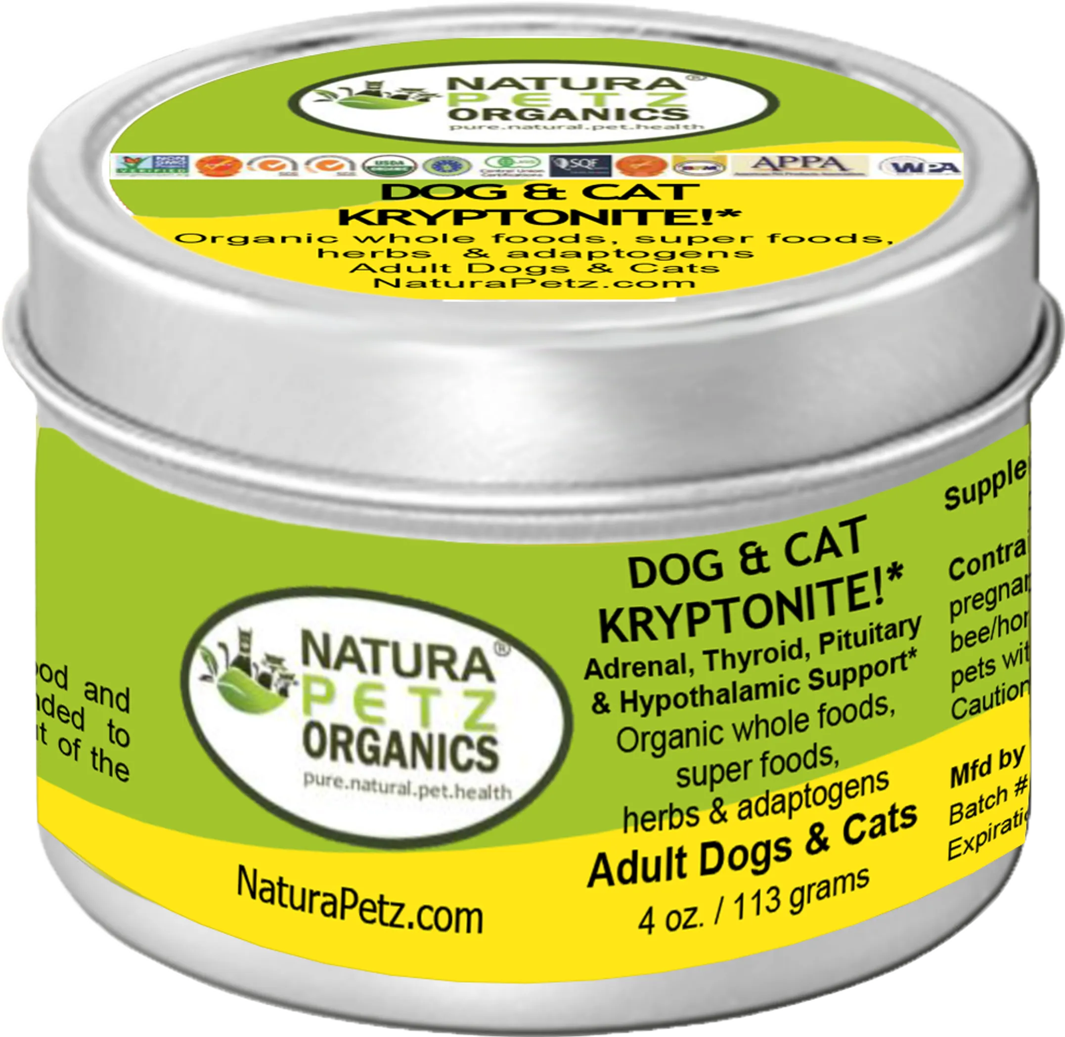 Dog And Cat Kryptonite Meal Topper - Adrenal, Thyroid, Pituitary & Hypothalamic Support*