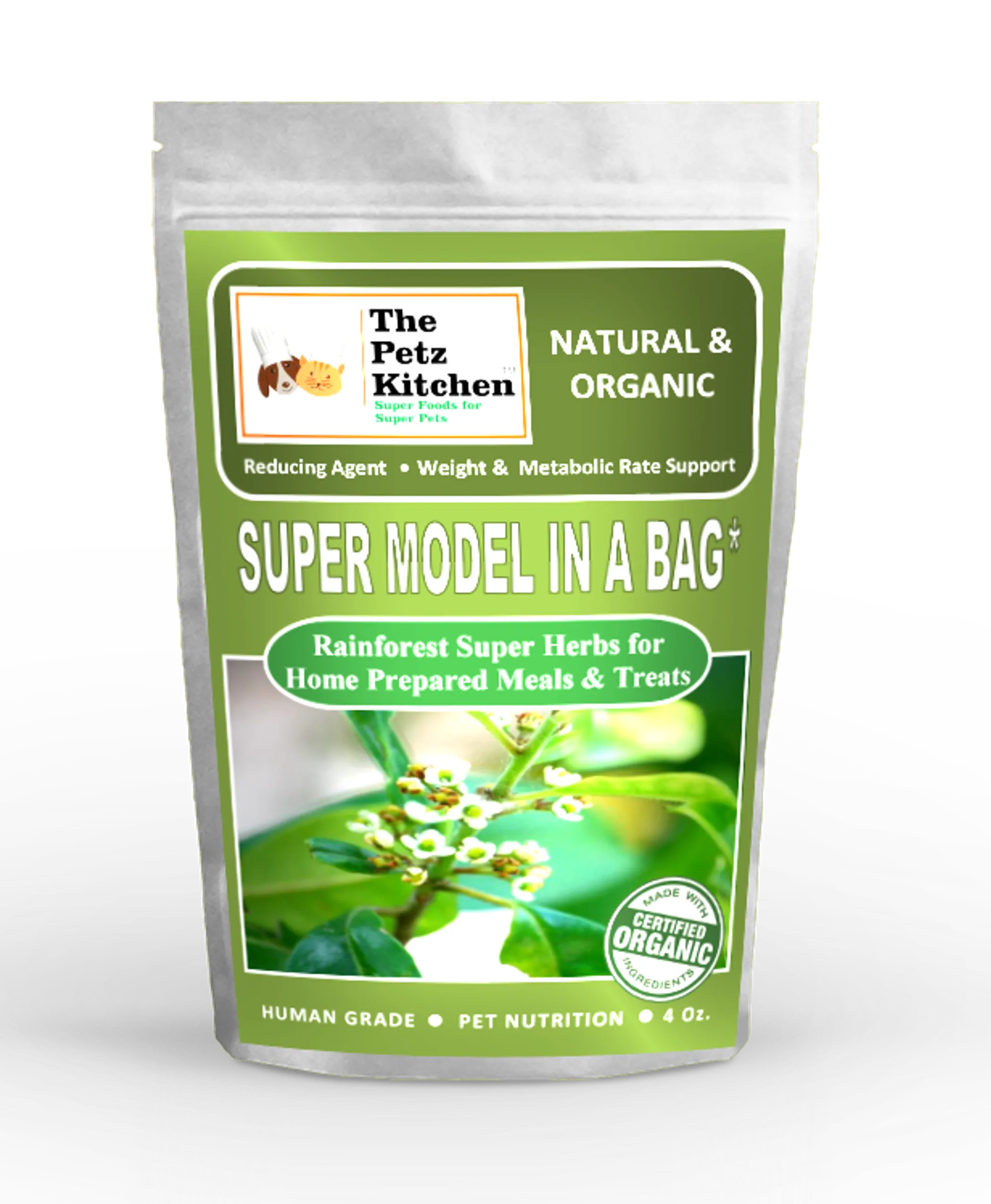 Super Model In A Bottle Weight Support* The Petz Kitchen - Organic & Human Grade Ingredients For Home Prepared Meals & Treats