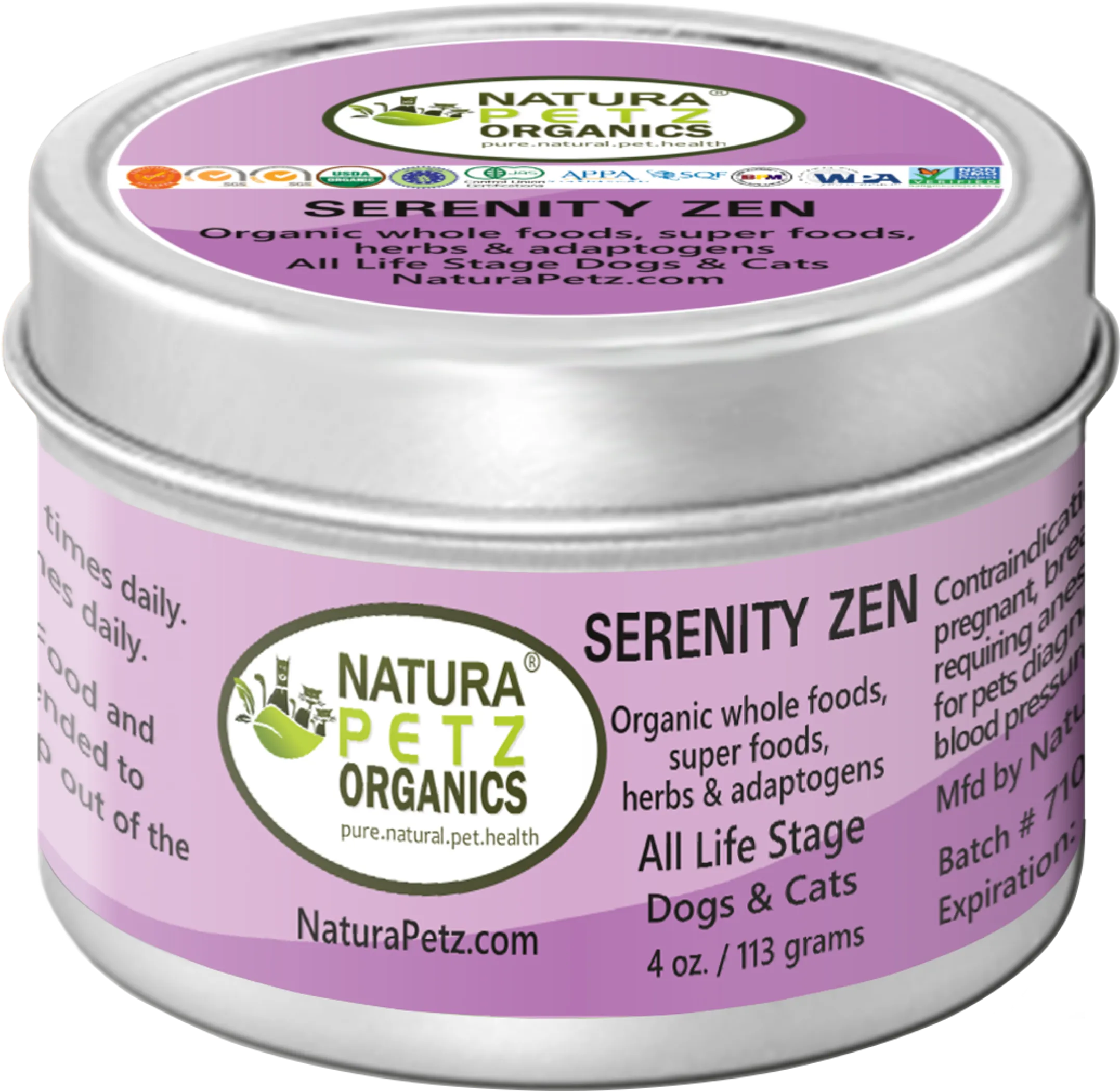 Serenity Zen - Anxiety, Stress, Relaxation & Multi-Systems Calming Support Dogs & Cats*