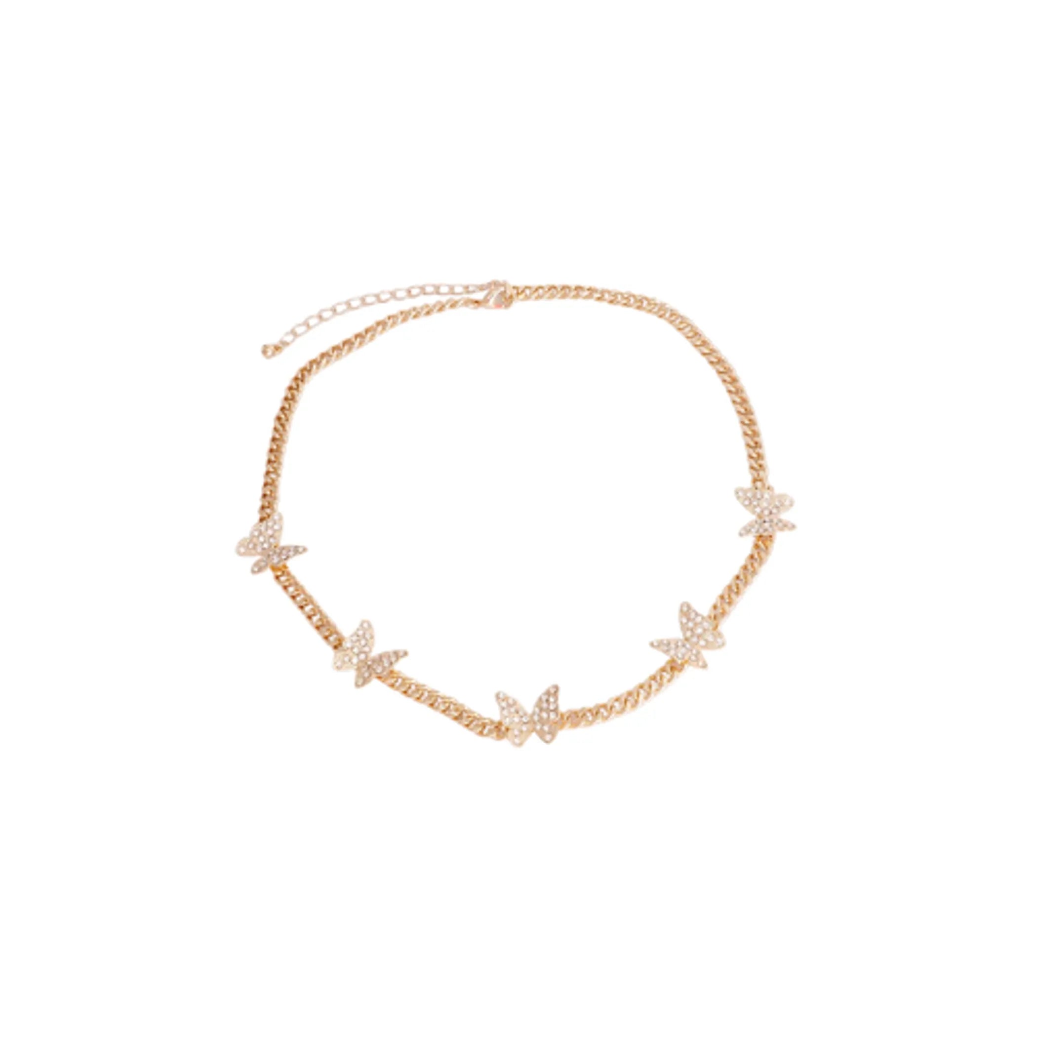 Rhinestone Butterfly Necklace