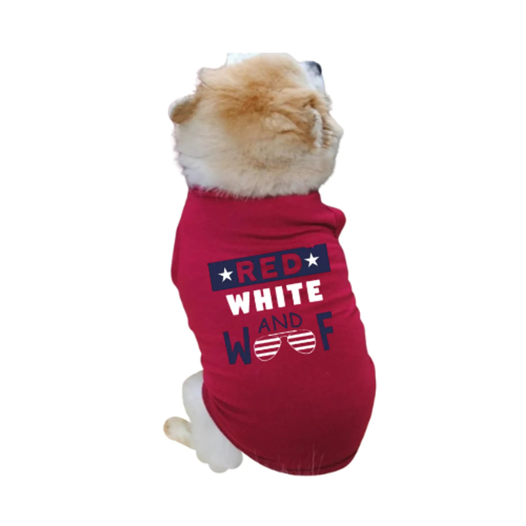 Red, White & Woof Tee Patriotic Dog T-Shirt