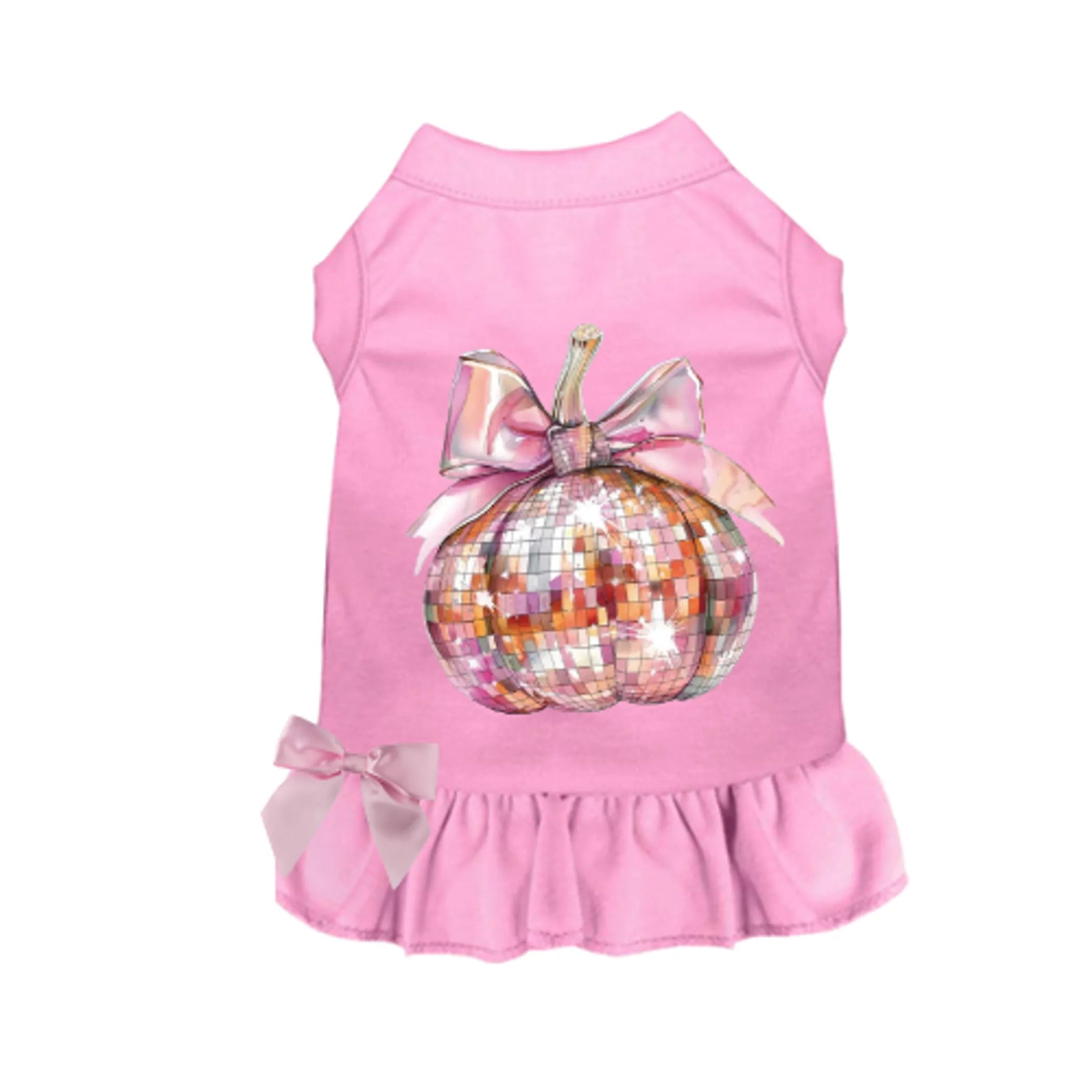 Pretty Pink Pumpkin Dog Dress