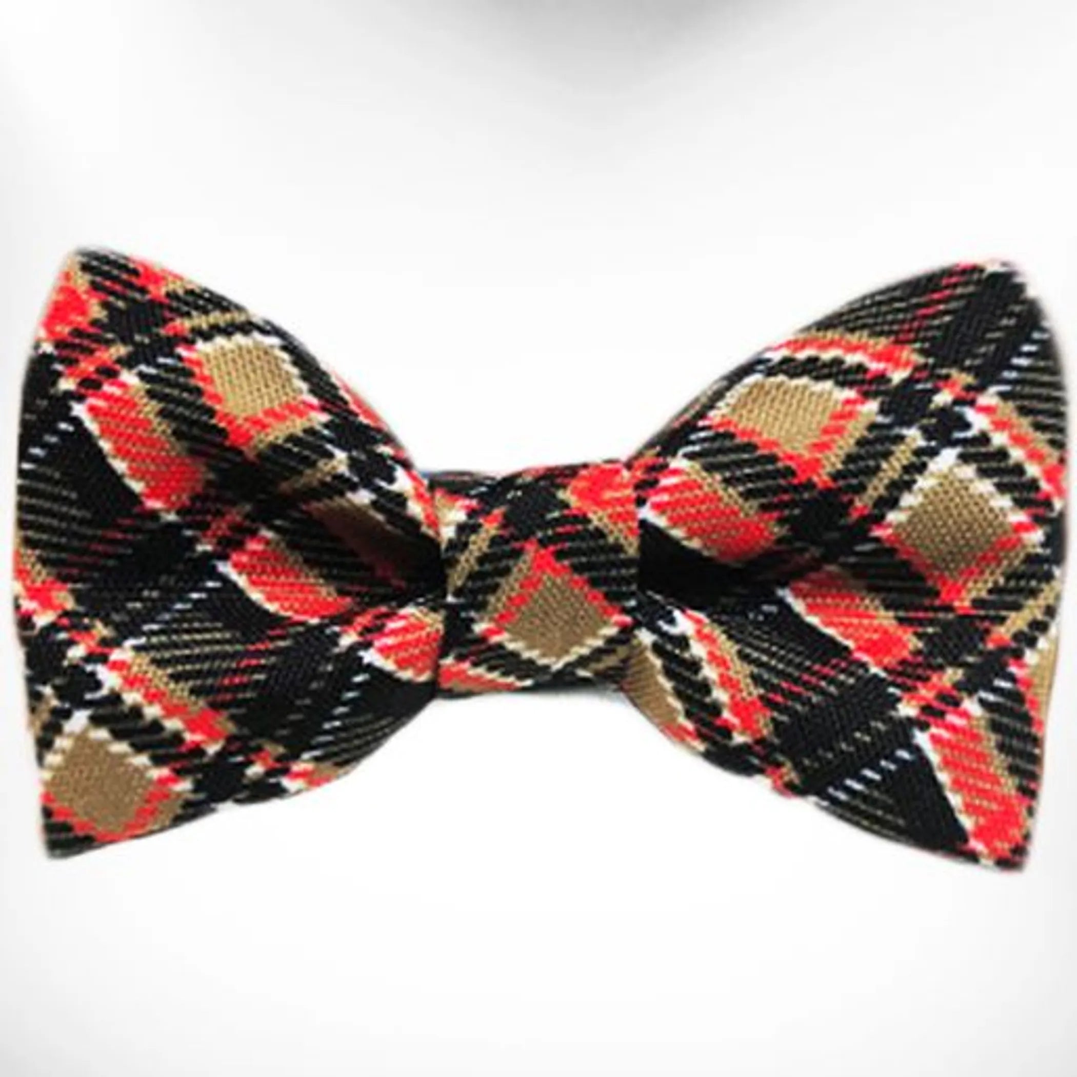 Plaid Dog Bow Tie