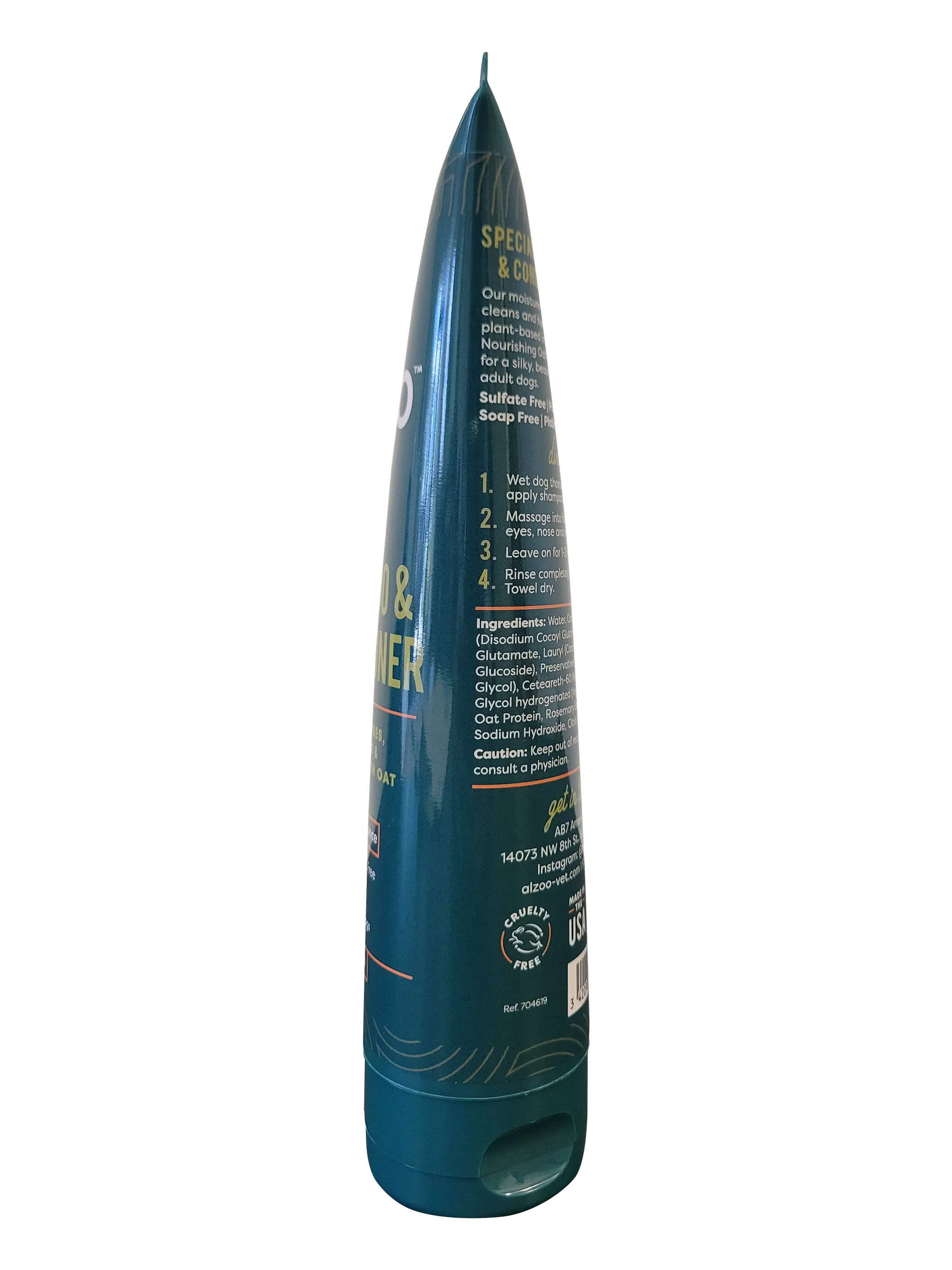 ALZOO Plant-Based 2-in-1 Shampoo with Conditioner for Dogs, 8oz