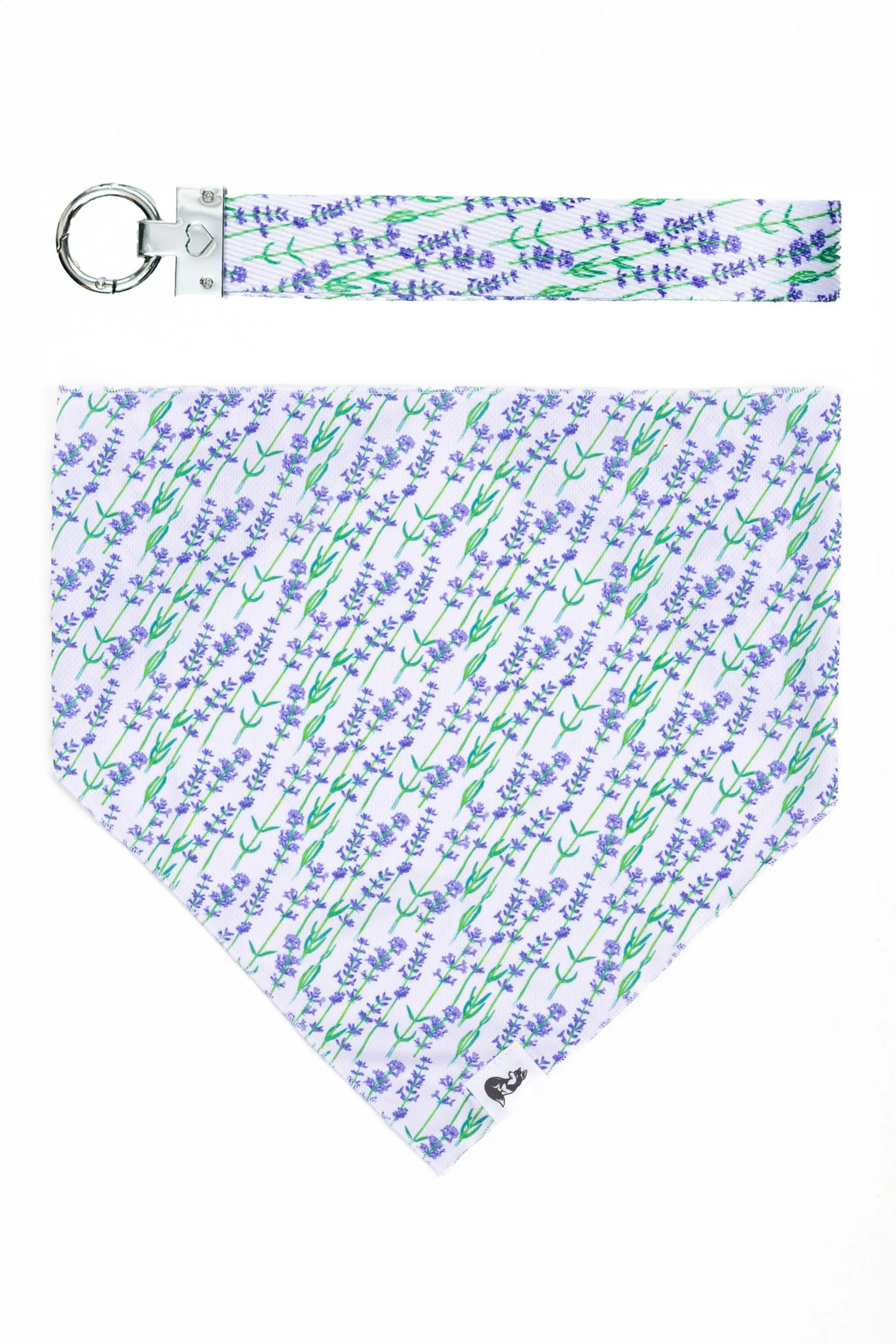 Lavender Blooms Dog Bandana & Matching Keychain